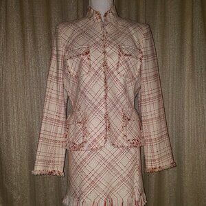 Anne Klein, Size 10, Red & Off White